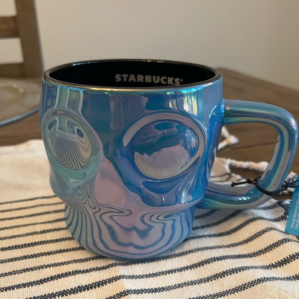 NWT Starbucks Dia De Los
Muertos Iridescent Blue Sugar Skull
Mug